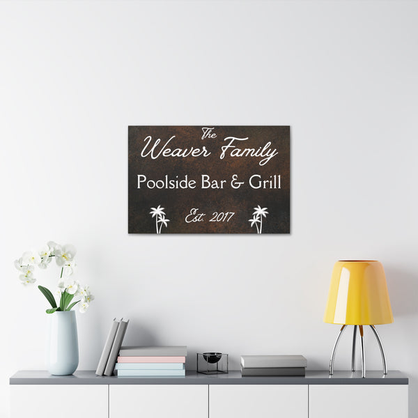 Custom "Poolside Bar & Grill" Wall Art - Weave Got Gifts - Unique Gifts You Won’t Find Anywhere Else!