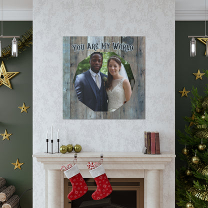 "You Are My World" Custom Photo Wall Art - Weave Got Gifts - Unique Gifts You Won’t Find Anywhere Else!