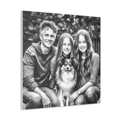 "Black & White Family Photo" Custom Wall Art - Weave Got Gifts - Unique Gifts You Won’t Find Anywhere Else!