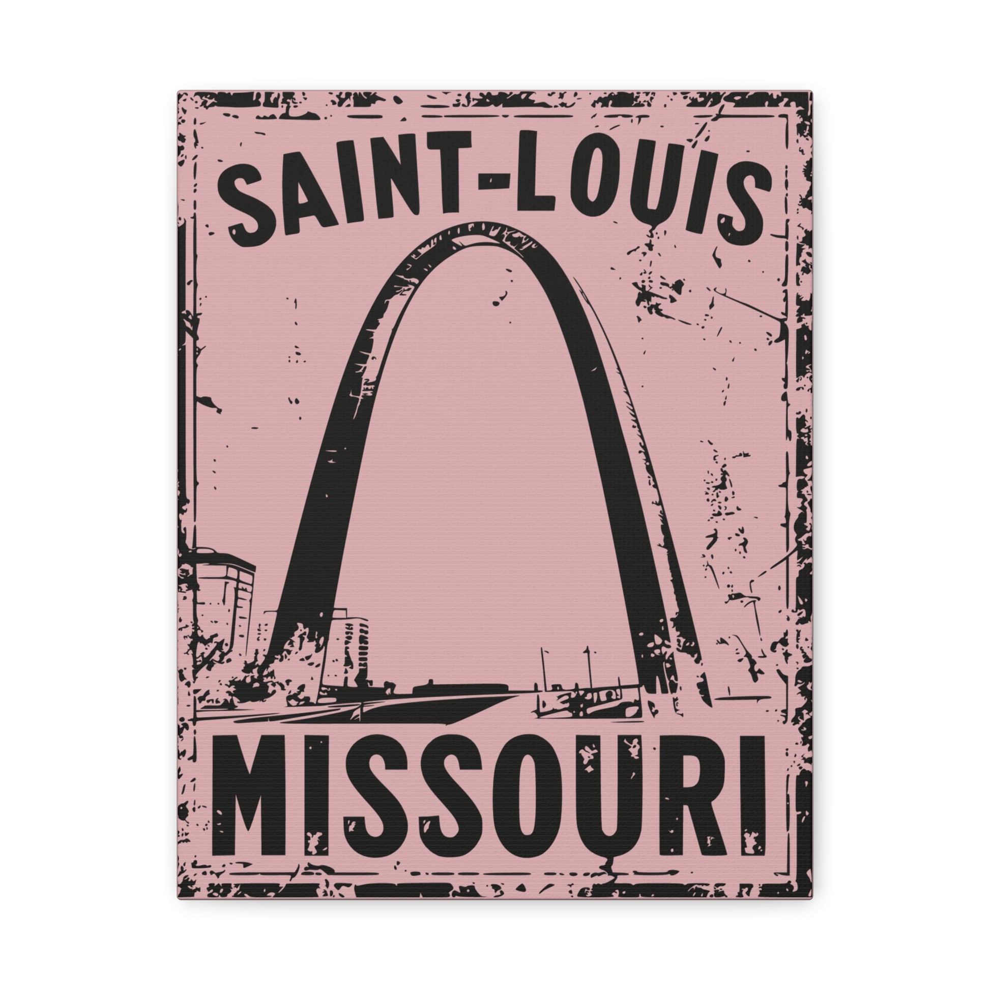 Black and pink Saint Louis wall decor
