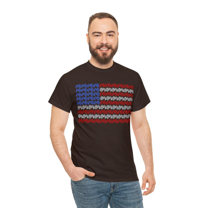 "American Flag Tractors" T-Shirt - Weave Got Gifts - Unique Gifts You Won’t Find Anywhere Else!