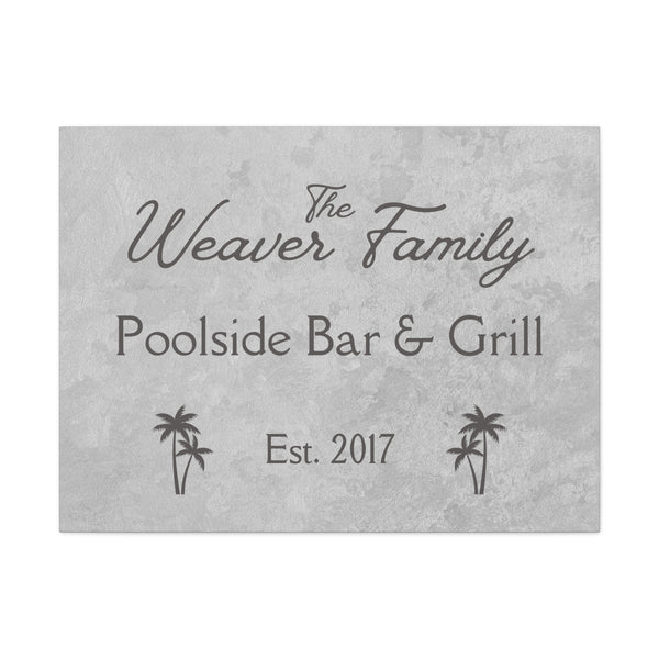 Custom "Family Poolside Bar & Grill" Wall Art - Weave Got Gifts - Unique Gifts You Won’t Find Anywhere Else!