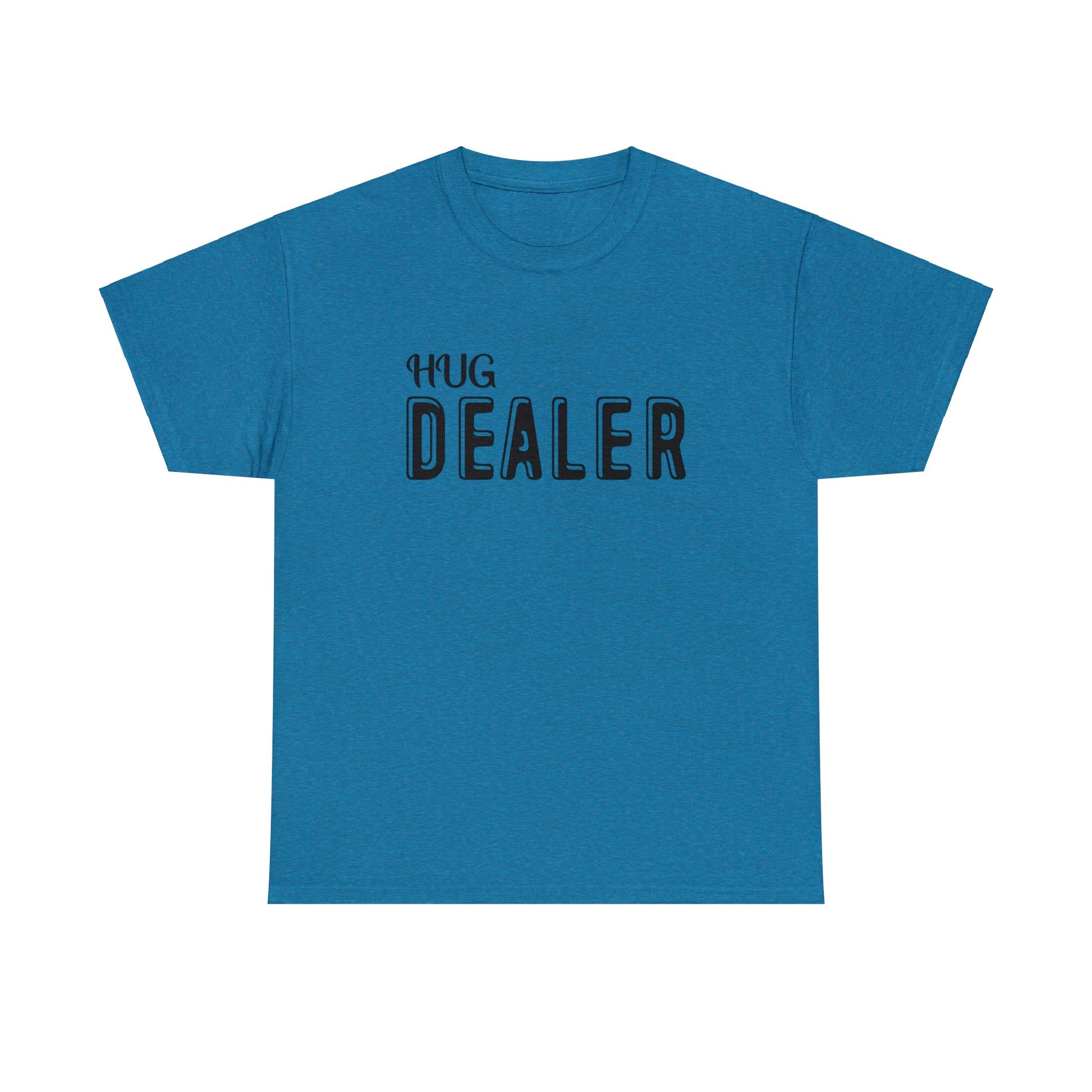 Cheerful "Hug Dealer" printed shirt for everyday wear