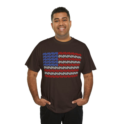 "American Flag Tractors" T-Shirt - Weave Got Gifts - Unique Gifts You Won’t Find Anywhere Else!