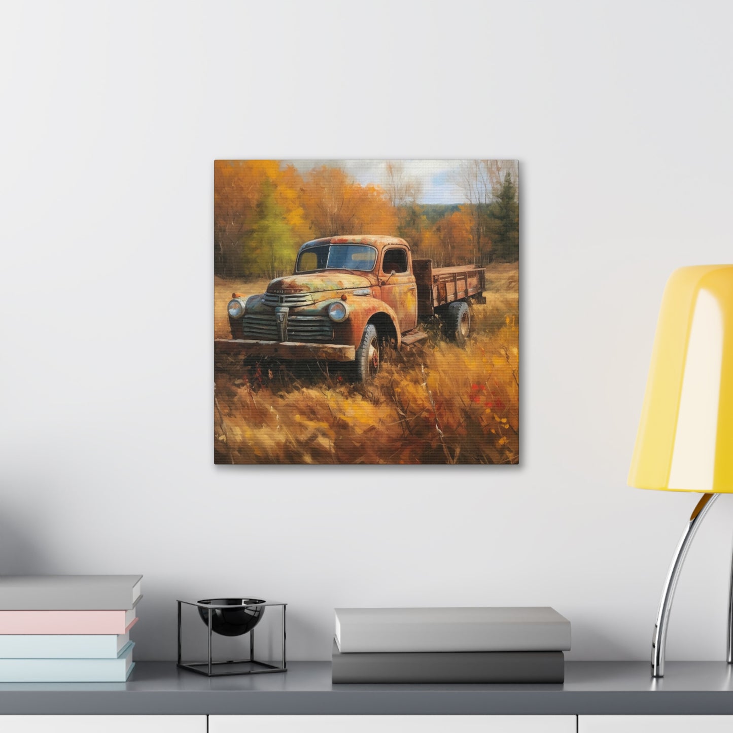 "Fall Farm Rustic Truck" Wall Art - Weave Got Gifts - Unique Gifts You Won’t Find Anywhere Else!