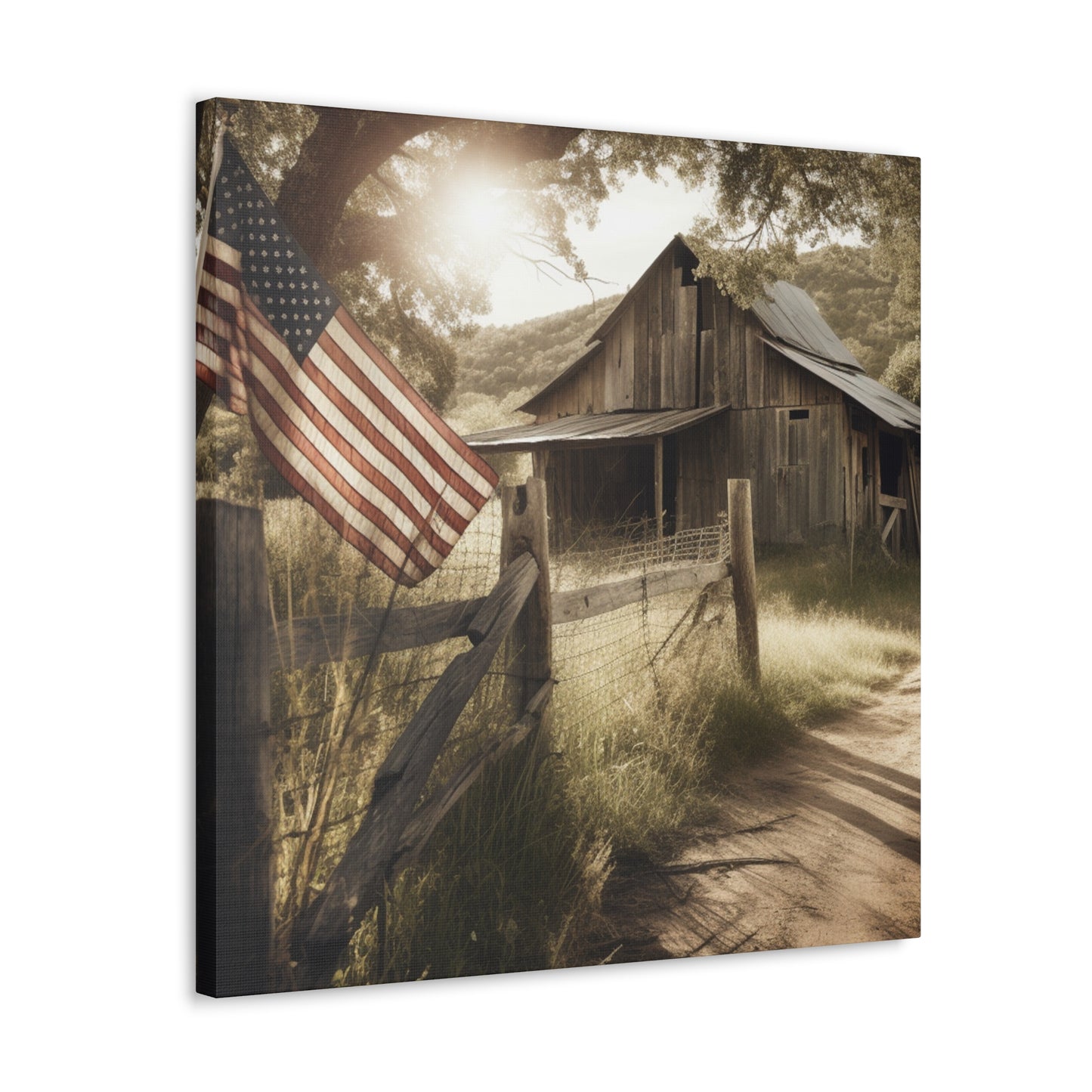 "Rustic American Farm" Wall Art - Weave Got Gifts - Unique Gifts You Won’t Find Anywhere Else!