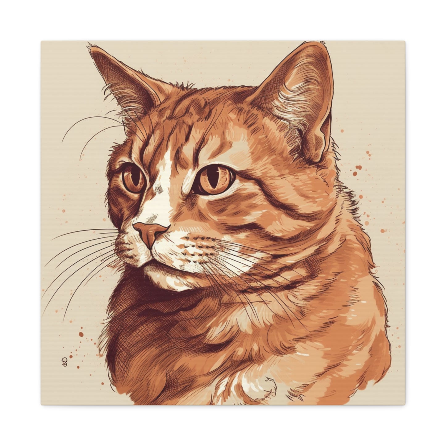 "Watercolor Cat Portrait" Wall Art - Weave Got Gifts - Unique Gifts You Won’t Find Anywhere Else!