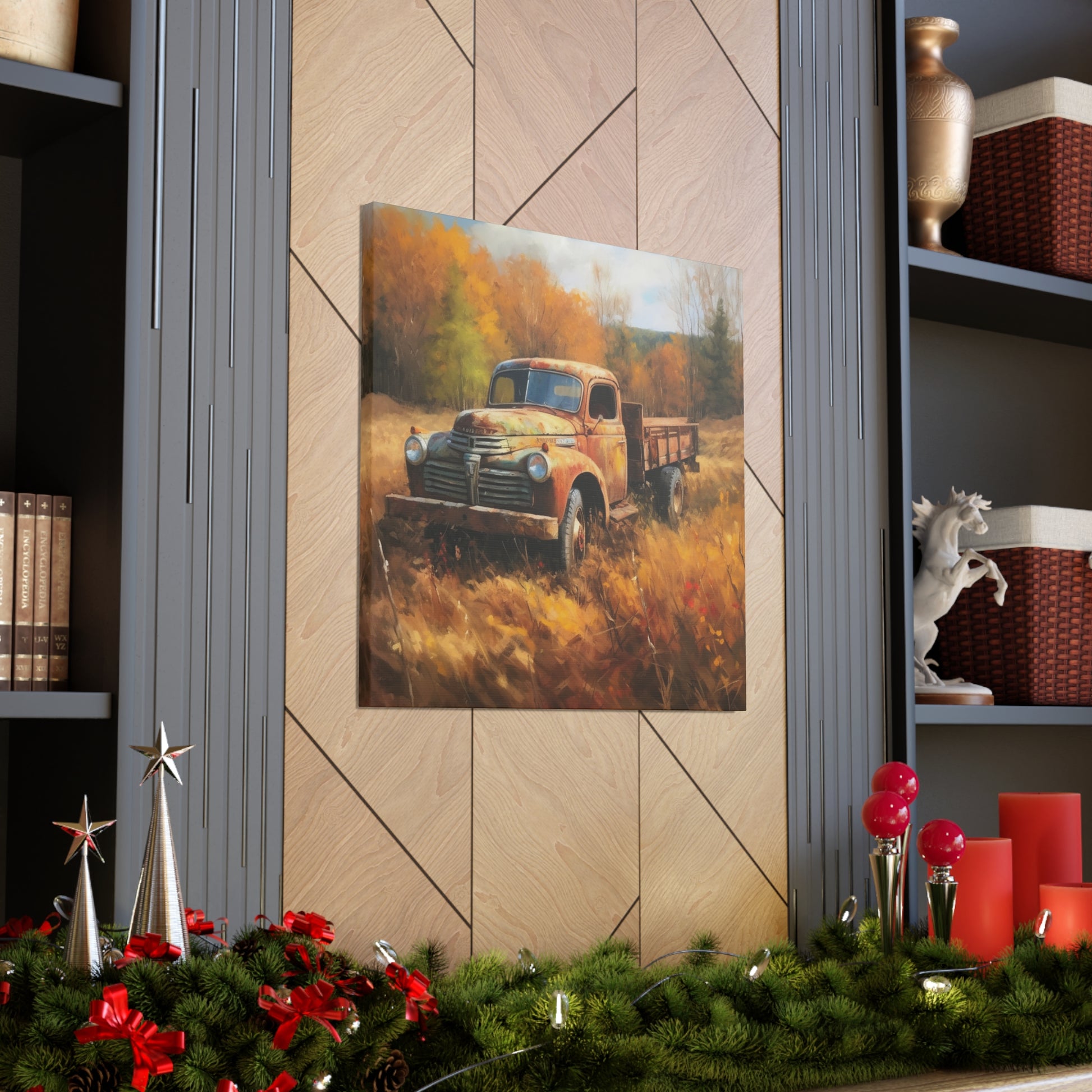 "Fall Farm Rustic Truck" Wall Art - Weave Got Gifts - Unique Gifts You Won’t Find Anywhere Else!