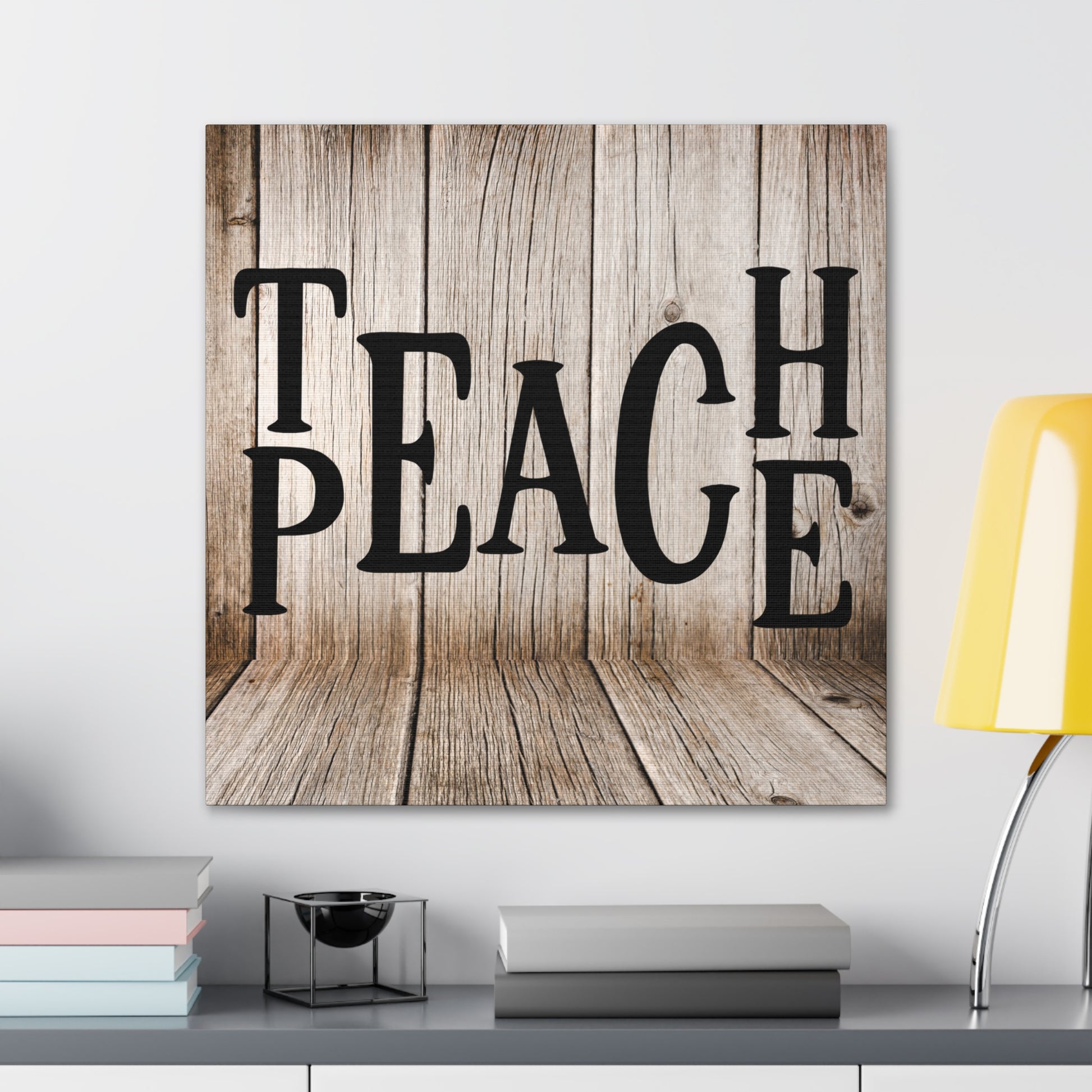 "Teach Peace" Rustic Wall Art - Weave Got Gifts - Unique Gifts You Won’t Find Anywhere Else!