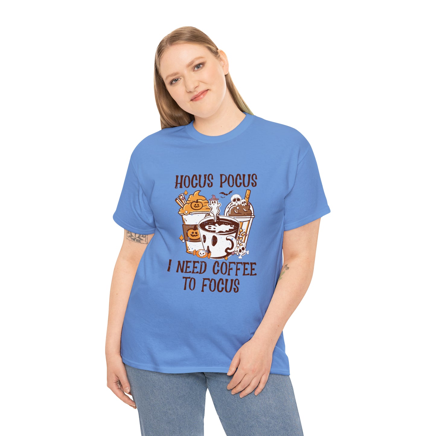 "Hocus Pocus, I Need Coffee To Focus" T-Shirt - Weave Got Gifts - Unique Gifts You Won’t Find Anywhere Else!