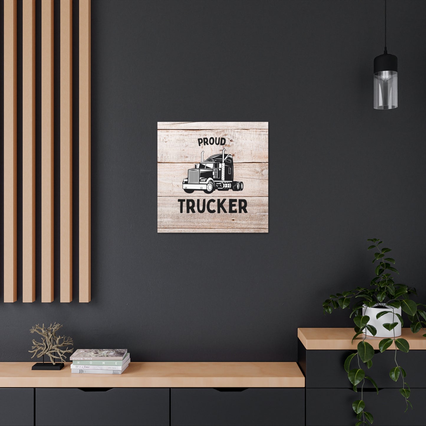 "Proud Trucker" Wall Art - Weave Got Gifts - Unique Gifts You Won’t Find Anywhere Else!