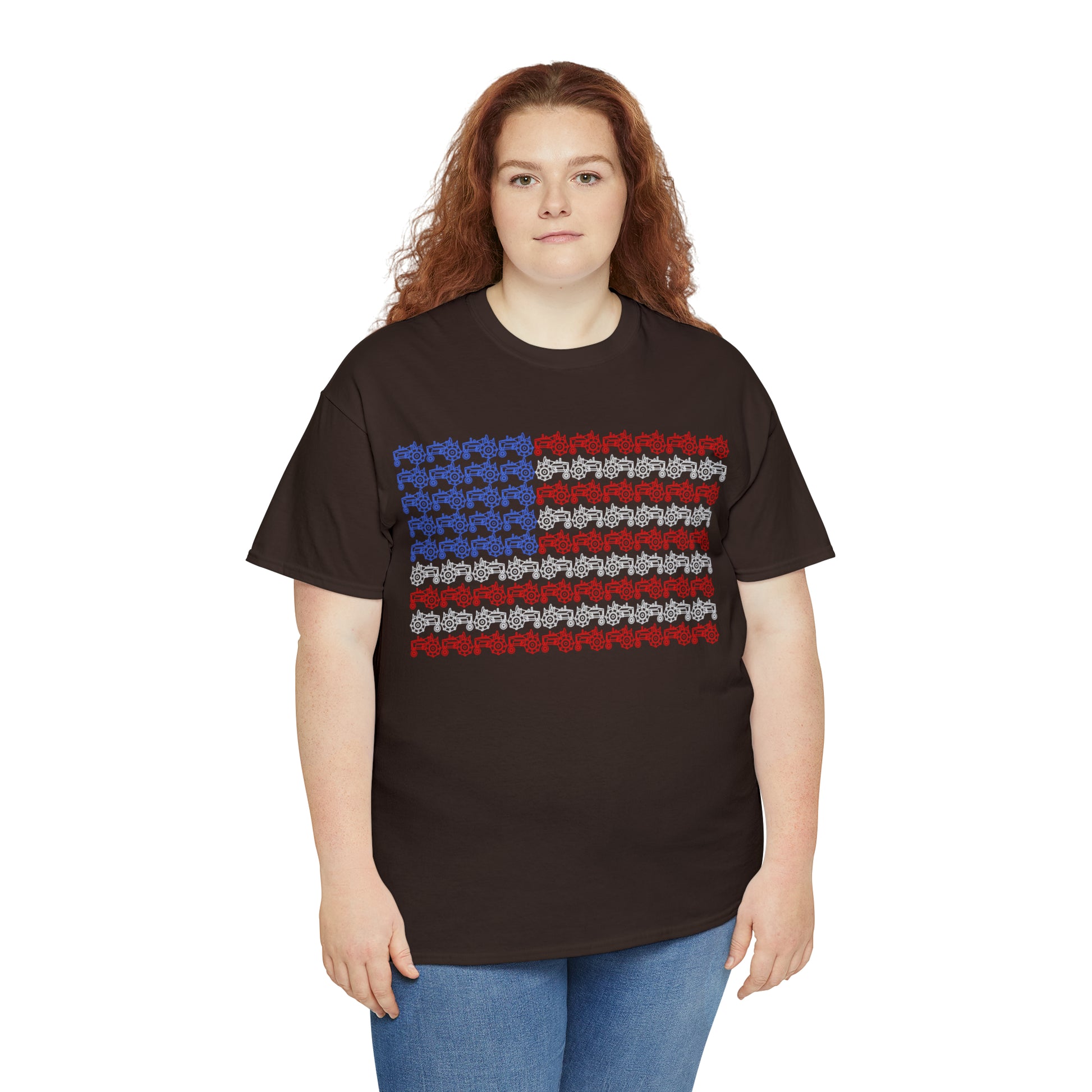 "American Flag Tractors" T-Shirt - Weave Got Gifts - Unique Gifts You Won’t Find Anywhere Else!