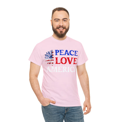 "Peace, Love, America" T-Shirt - Weave Got Gifts - Unique Gifts You Won’t Find Anywhere Else!