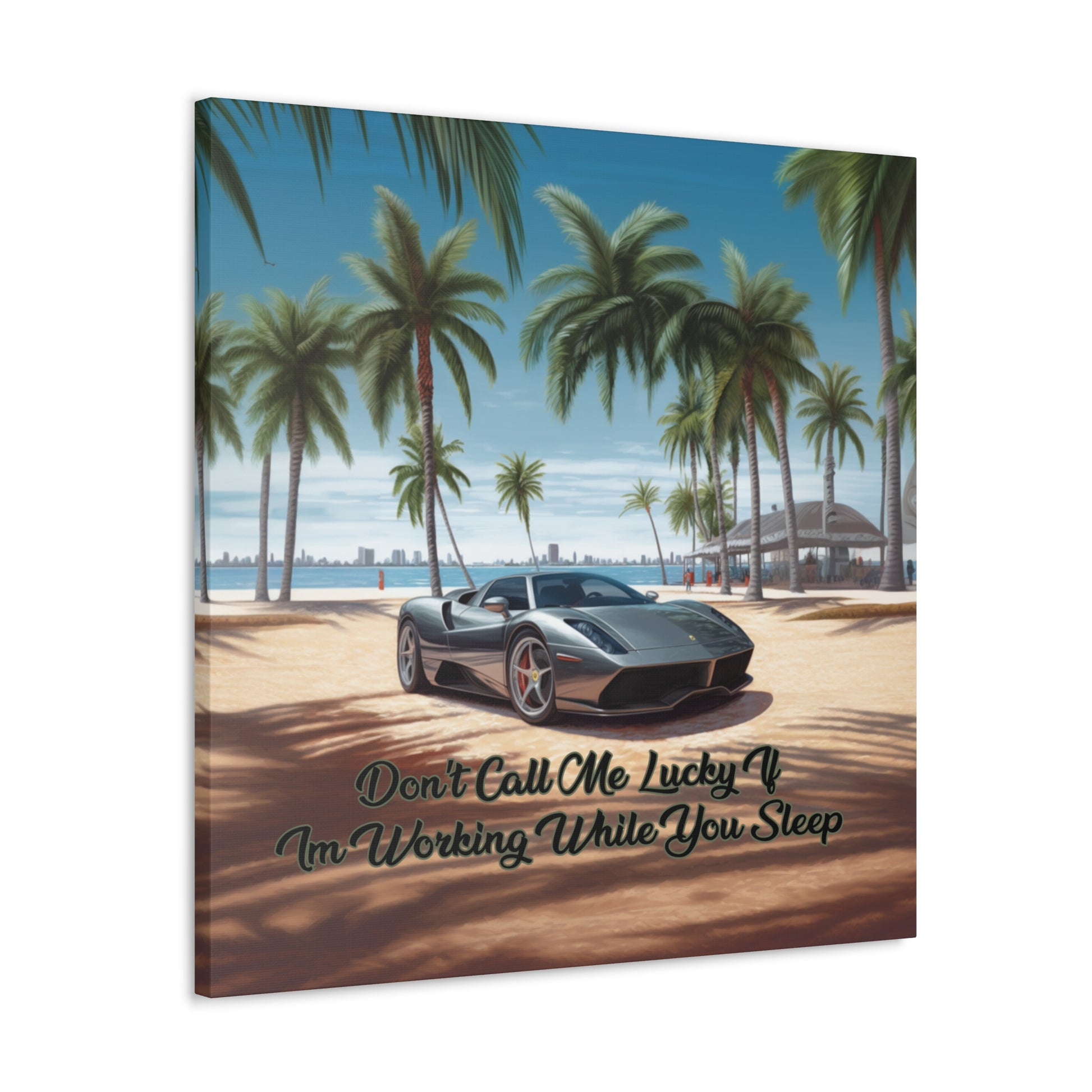 Motivational sports car wall art for entrepreneurs
