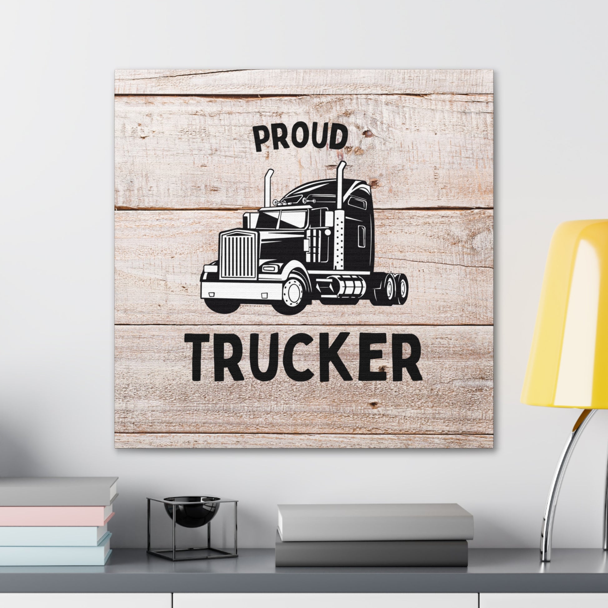 "Proud Trucker" Wall Art - Weave Got Gifts - Unique Gifts You Won’t Find Anywhere Else!