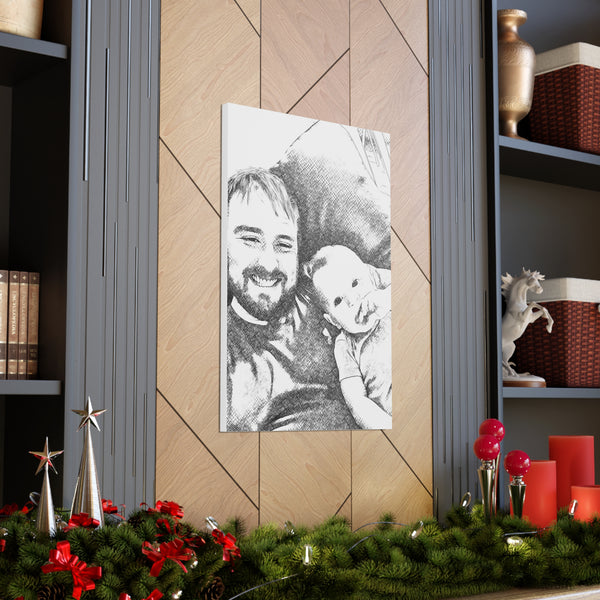 "Daddy & Son Photo" Custom Wall Art - Weave Got Gifts - Unique Gifts You Won’t Find Anywhere Else!