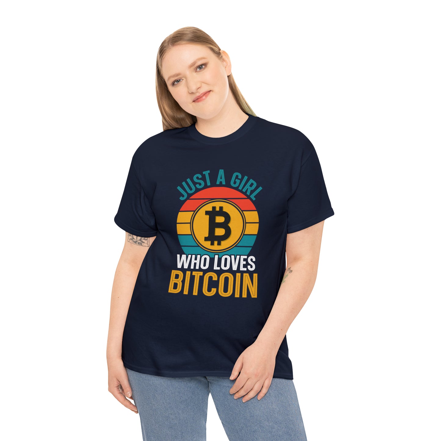 "Just A Girl Who Loves Bitcoin" T-Shirt - Weave Got Gifts - Unique Gifts You Won’t Find Anywhere Else!