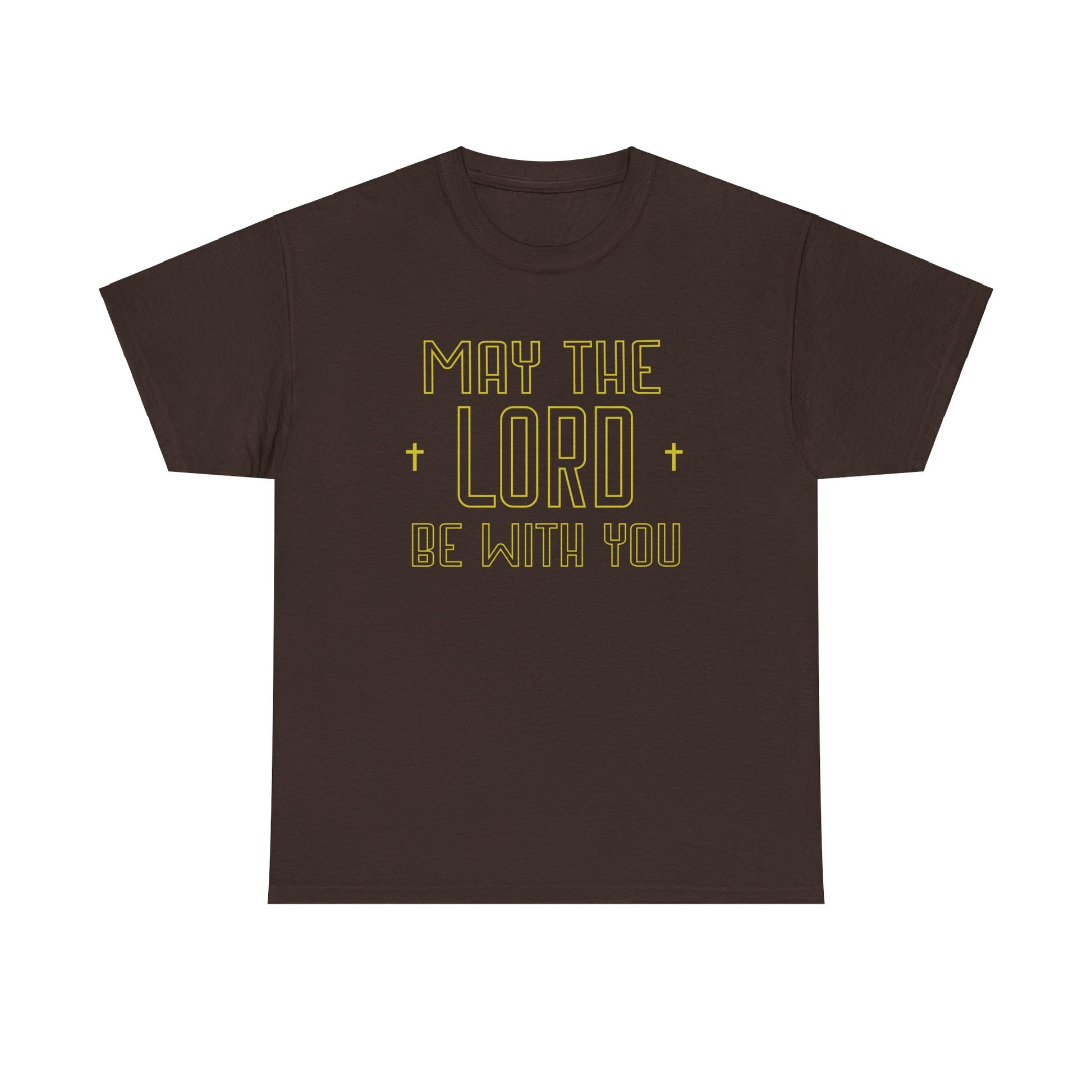 Christian t-shirt with "May the Lord be with you" in a bold font
