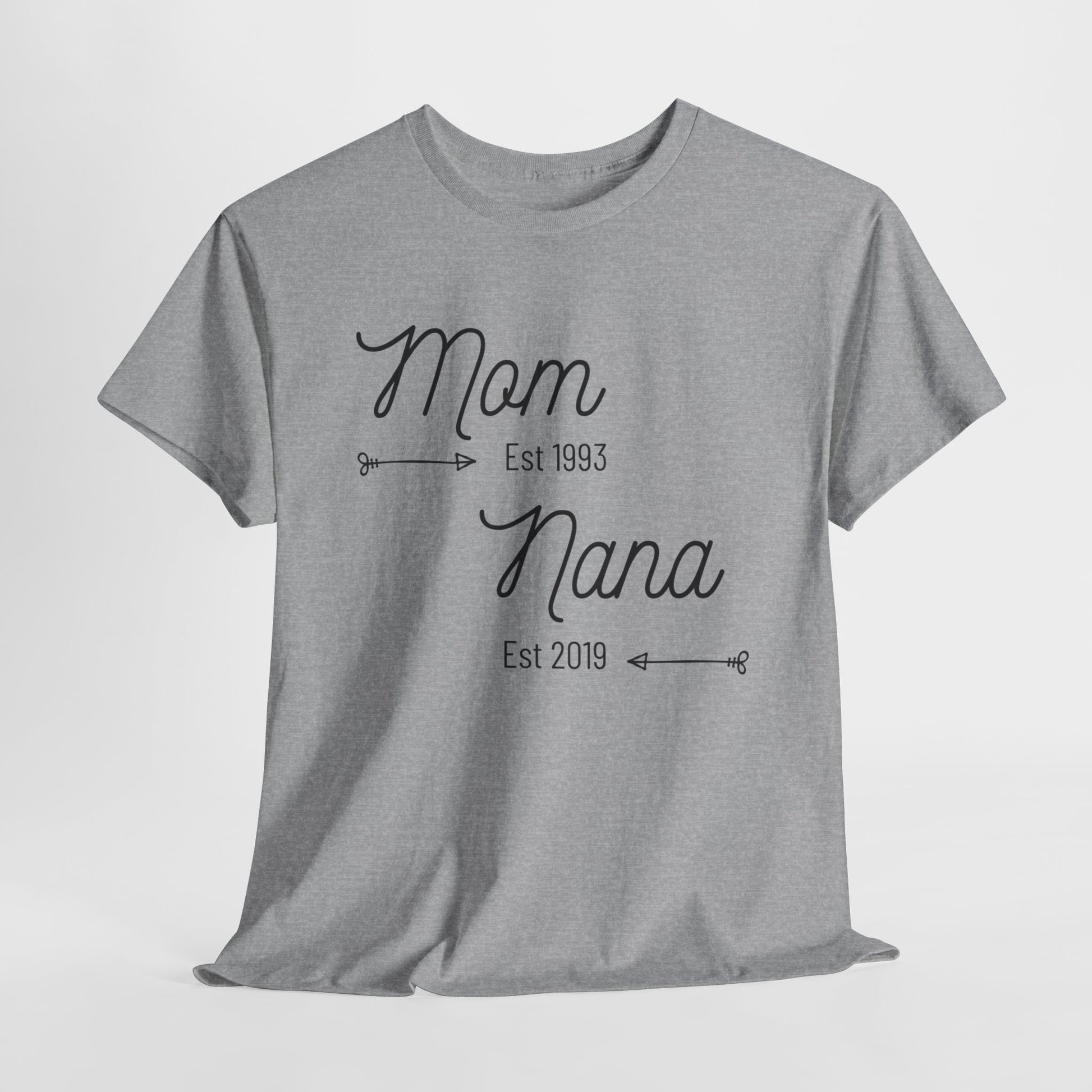 Soft cotton custom mom nana shirt
