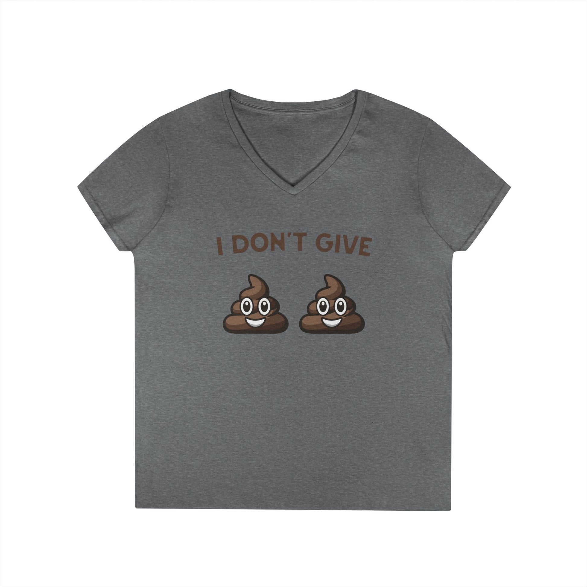 Bold poop emoji T-shirt for women with a witty message
