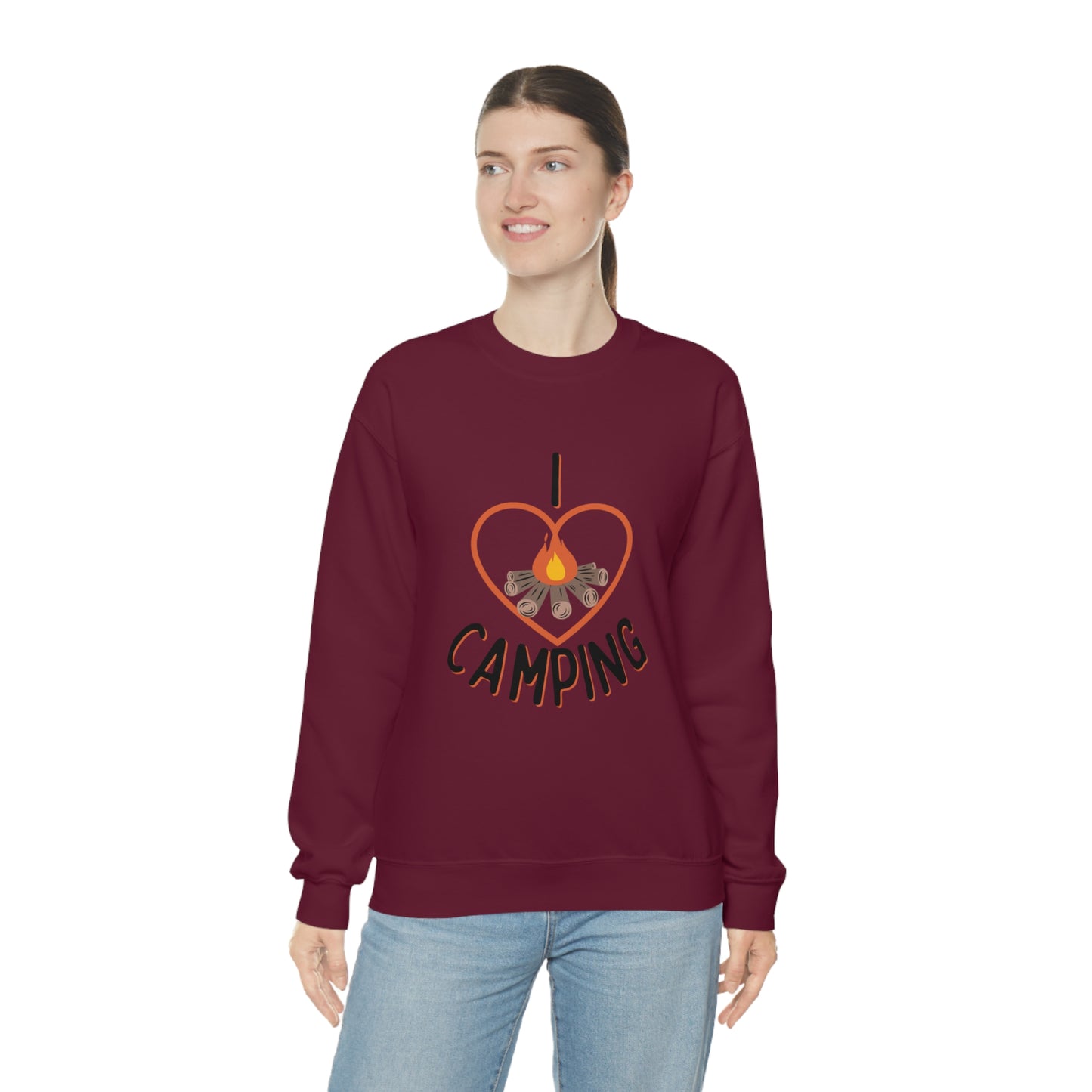 "I Love Camping" Crewneck Sweatshirt - Weave Got Gifts - Unique Gifts You Won’t Find Anywhere Else!