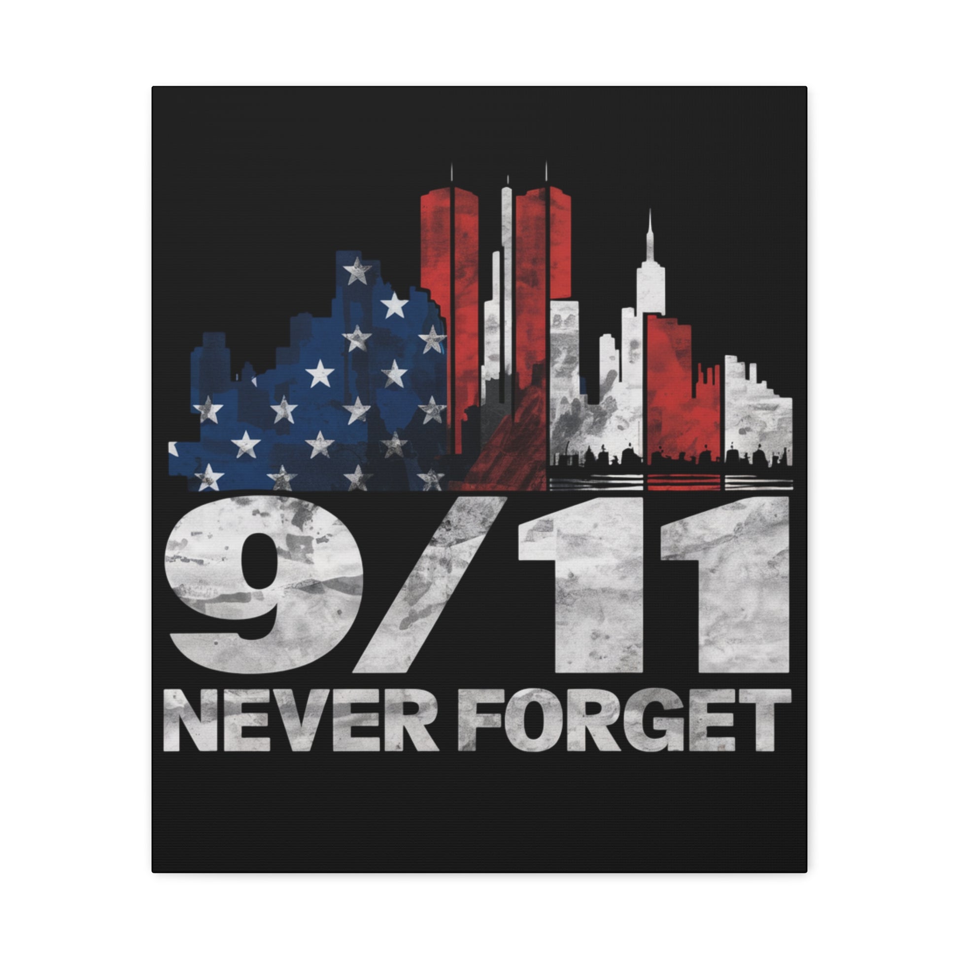 Vertical 9/11 canvas wall art
