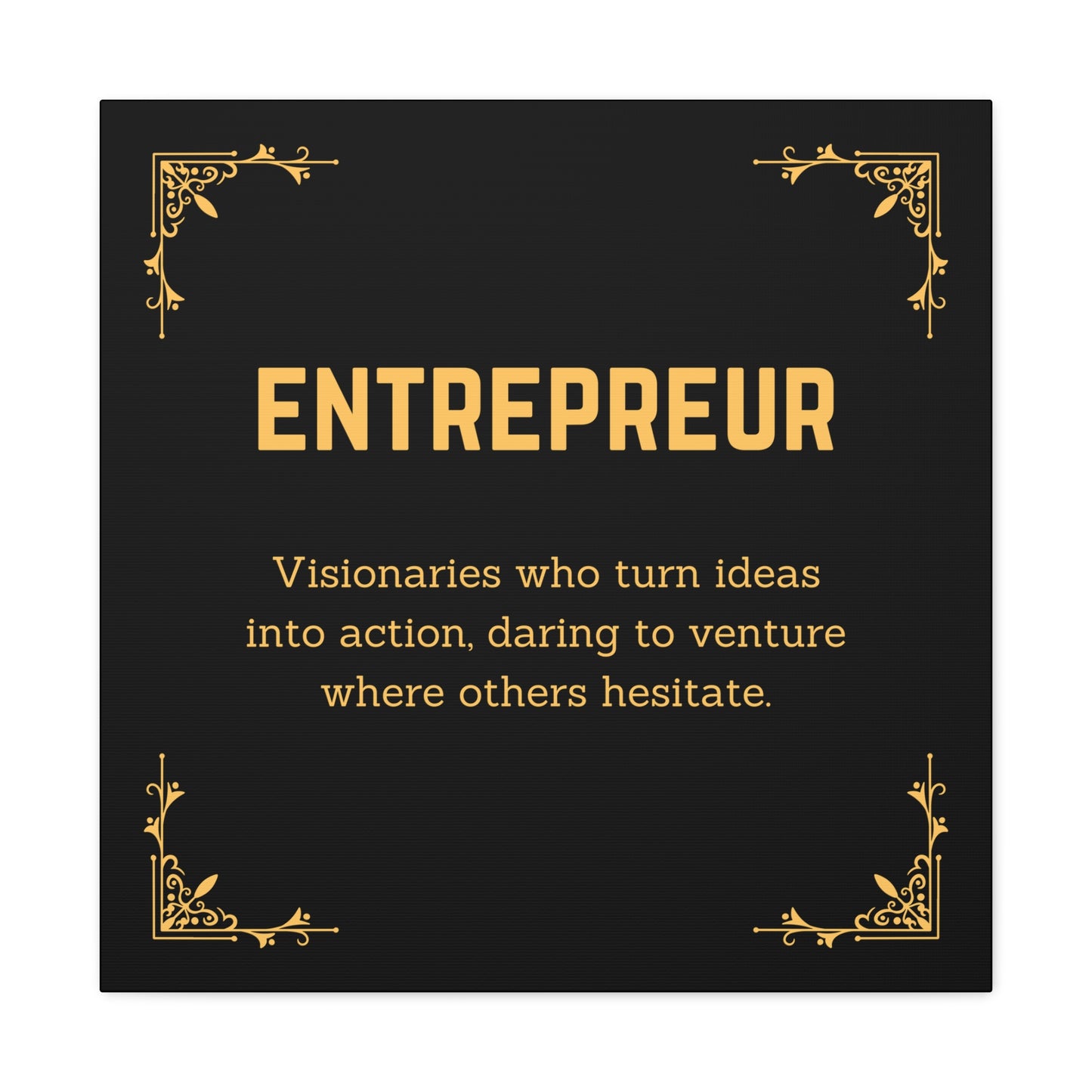 Entrepreneur gift wall art in gold
