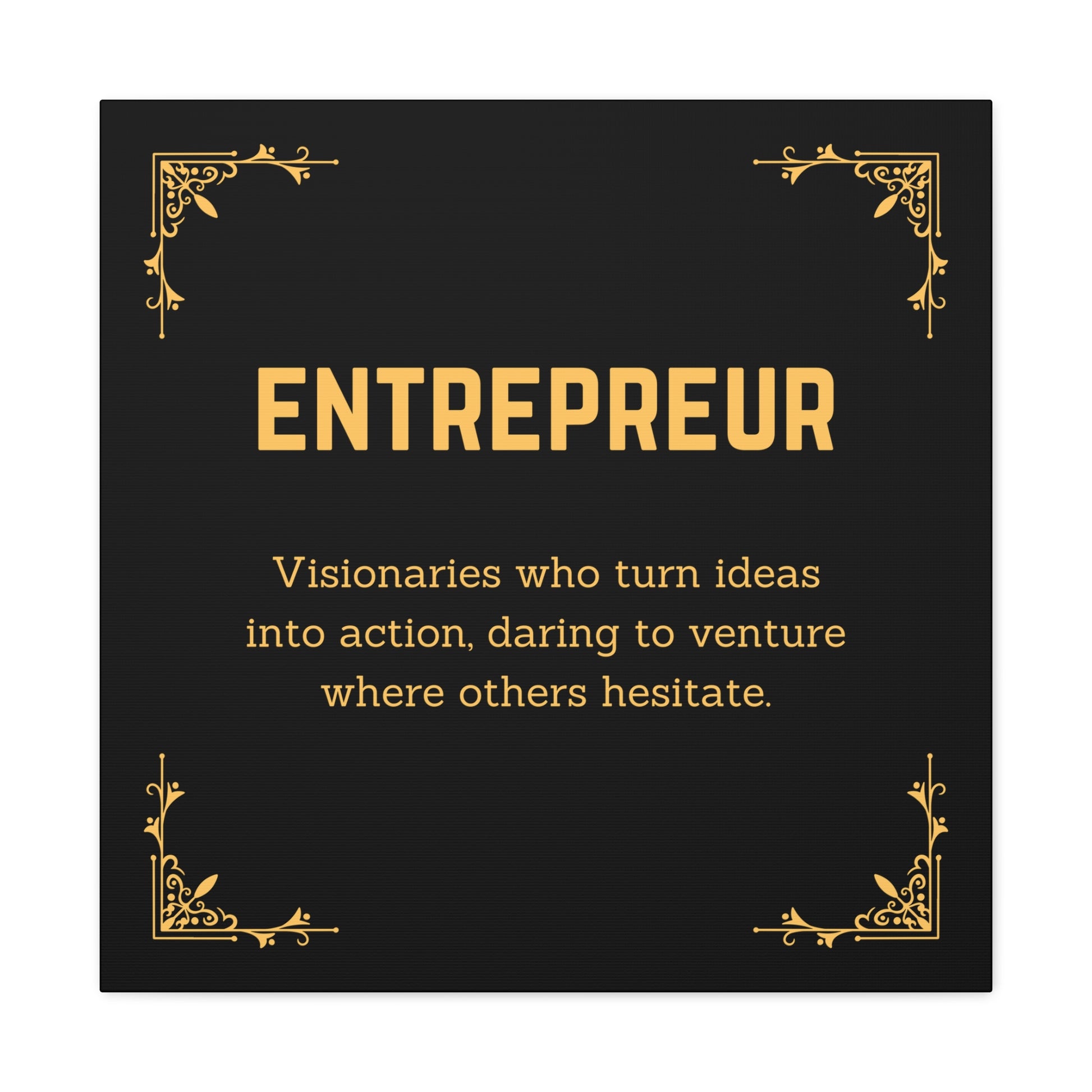 Entrepreneur gift wall art in gold
