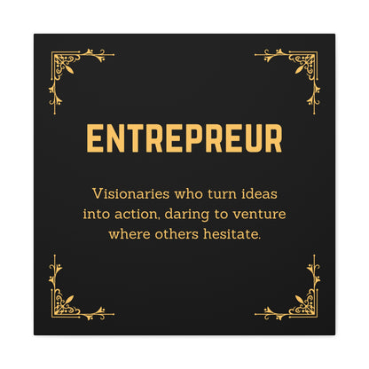 Entrepreneur gift wall art in gold
