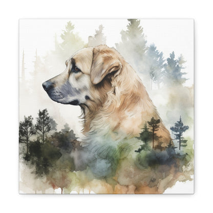 Pet portrait watercolor dog art for home decor
