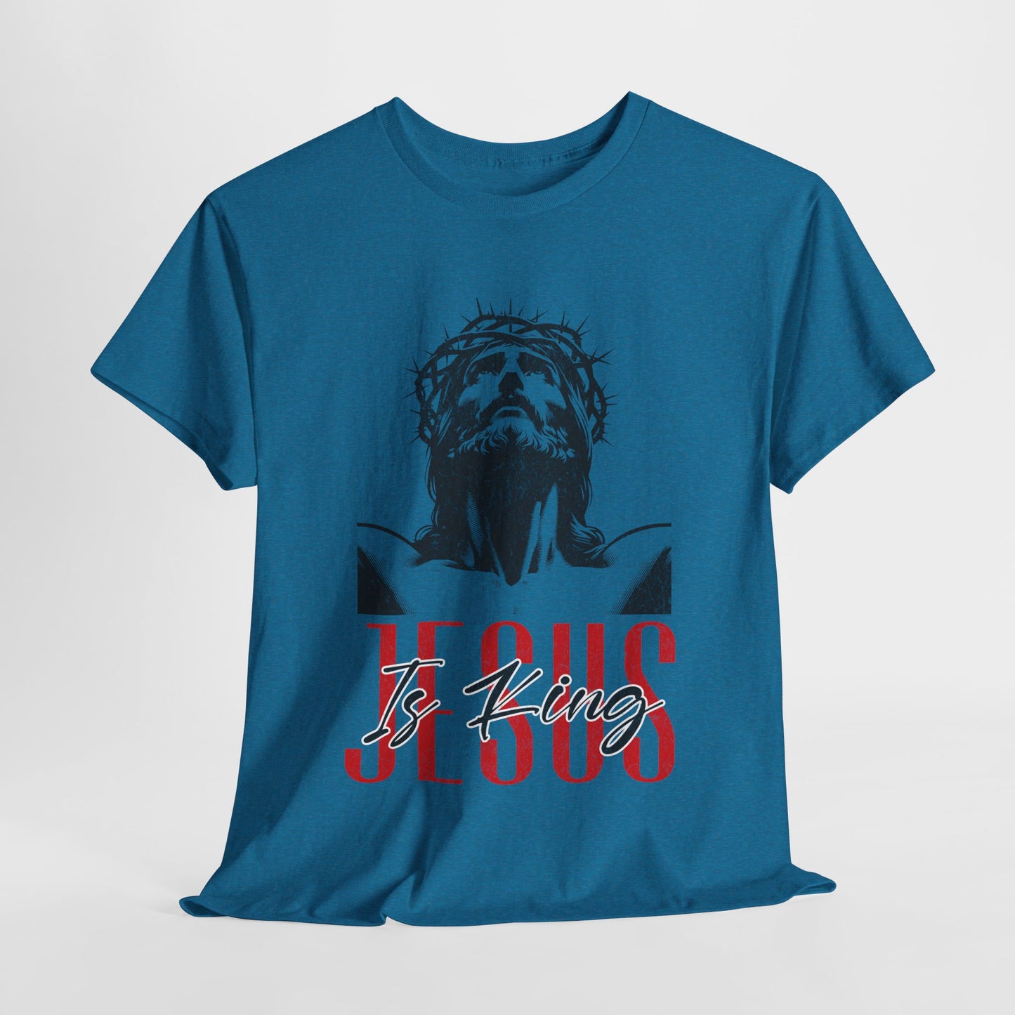 Distressed graphic Jesus is king t-shirt perfect for gifting
