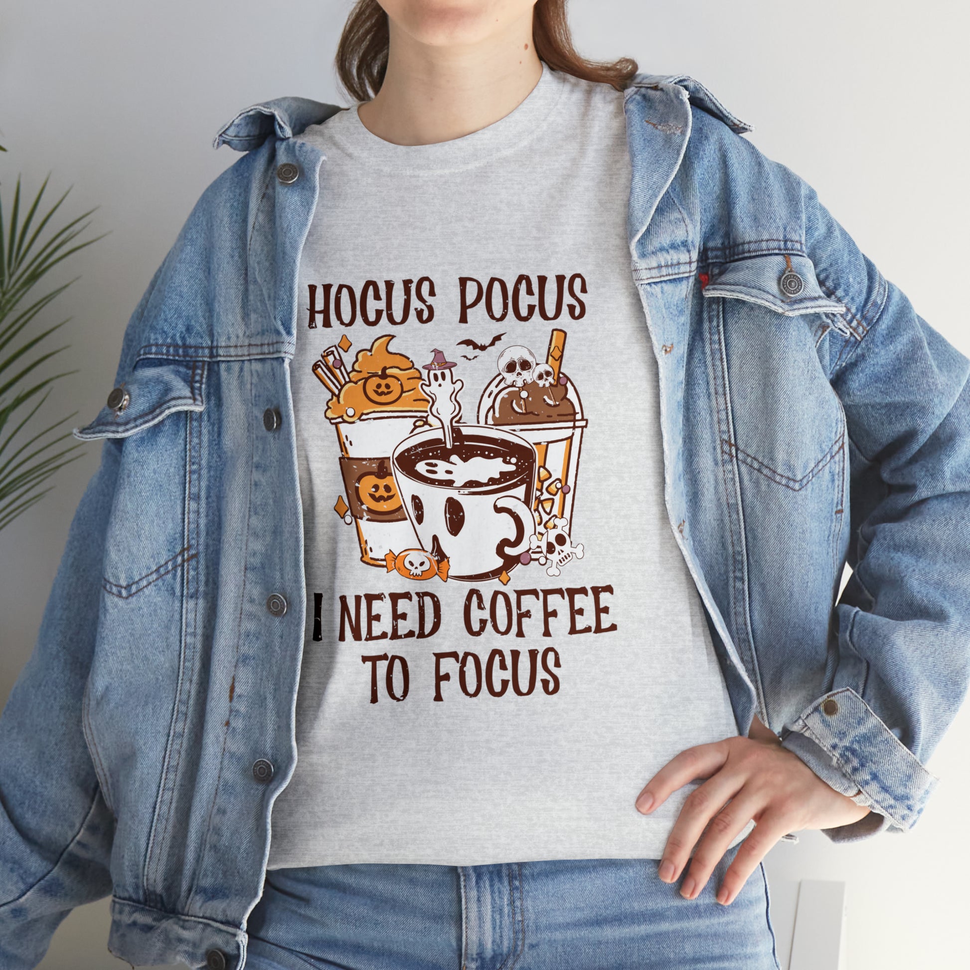 "Hocus Pocus, I Need Coffee To Focus" T-Shirt - Weave Got Gifts - Unique Gifts You Won’t Find Anywhere Else!