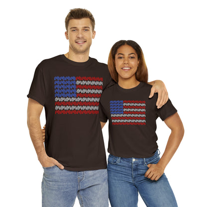 "American Flag Tractors" T-Shirt - Weave Got Gifts - Unique Gifts You Won’t Find Anywhere Else!