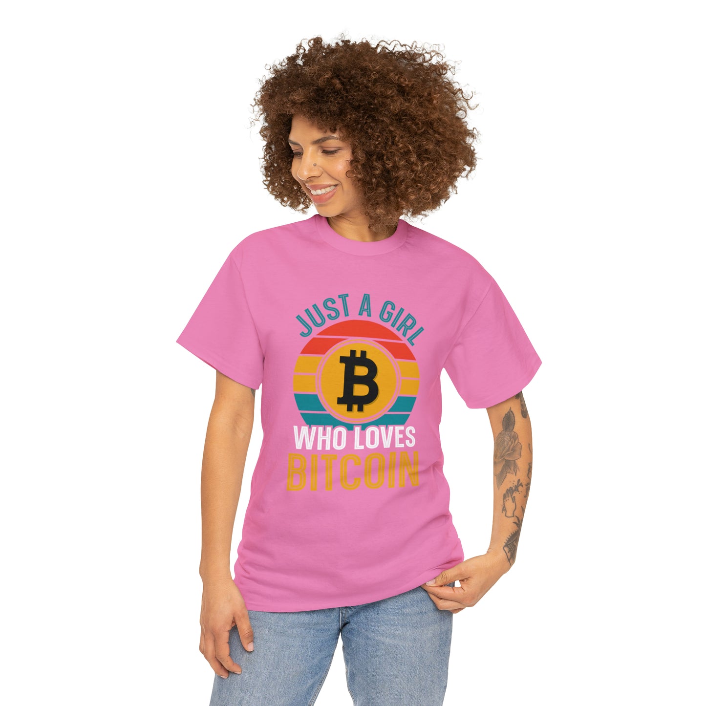 "Just A Girl Who Loves Bitcoin" T-Shirt - Weave Got Gifts - Unique Gifts You Won’t Find Anywhere Else!