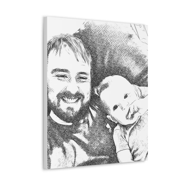 "Daddy & Son Photo" Custom Wall Art - Weave Got Gifts - Unique Gifts You Won’t Find Anywhere Else!