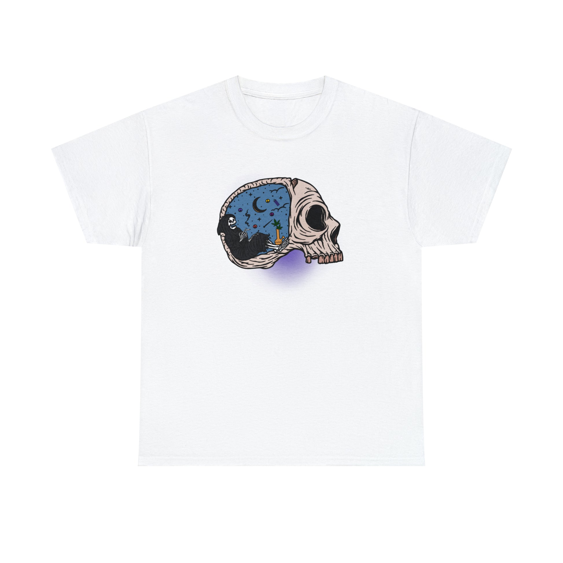 "Grim Reaper Inside Skull Smoking Cannabis" T-Shirt - Weave Got Gifts - Unique Gifts You Won’t Find Anywhere Else!