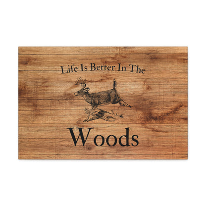 "Life Is Better In The Woods" Wall Art - Weave Got Gifts - Unique Gifts You Won’t Find Anywhere Else!