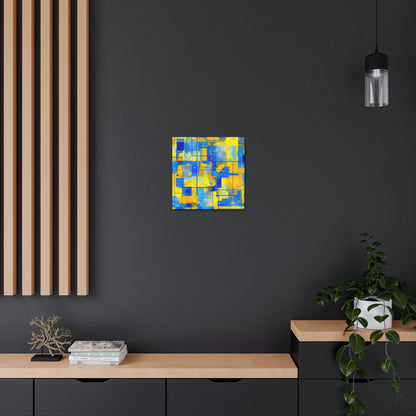 "Yellow & Blue" Canvas Wall Art - Weave Got Gifts - Unique Gifts You Won’t Find Anywhere Else!