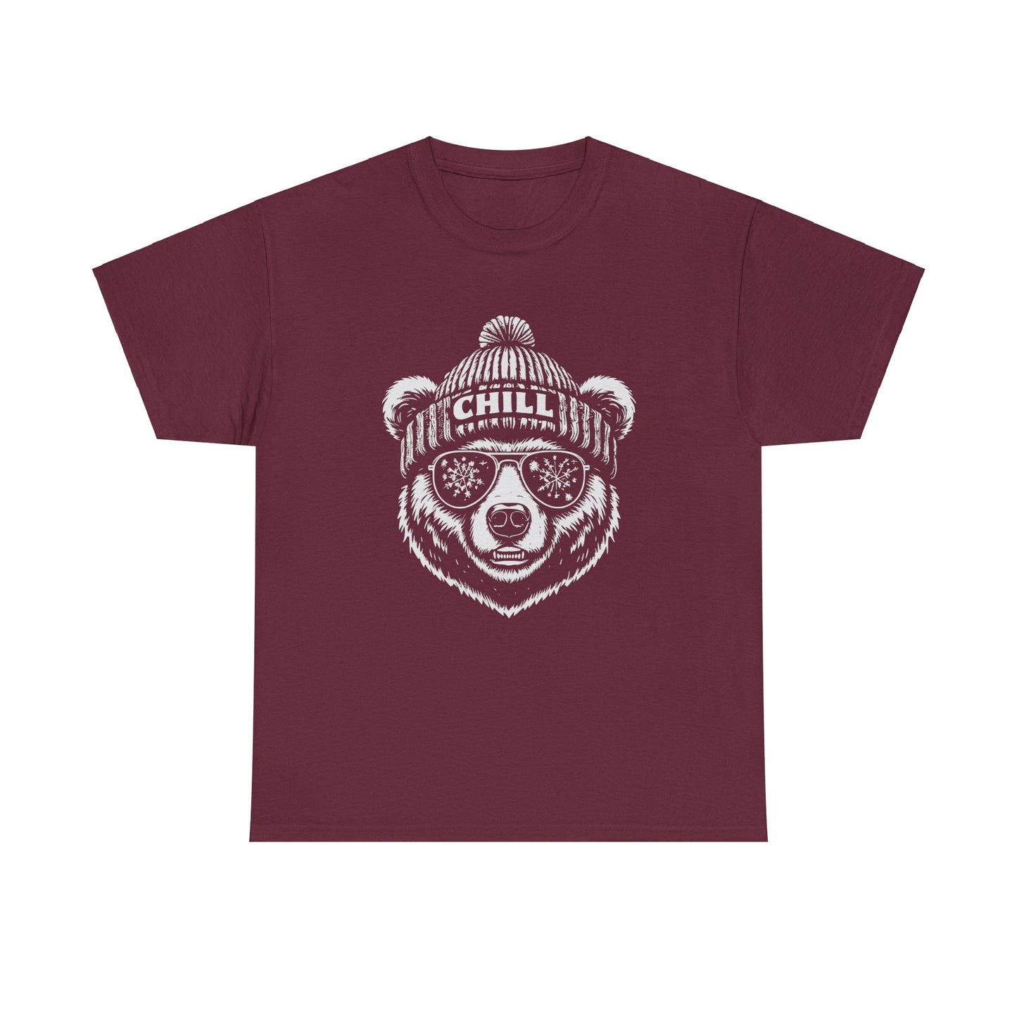 Winter vibes grizzly bear t-shirt for men and women
