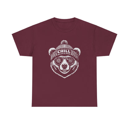 Winter vibes grizzly bear t-shirt for men and women
