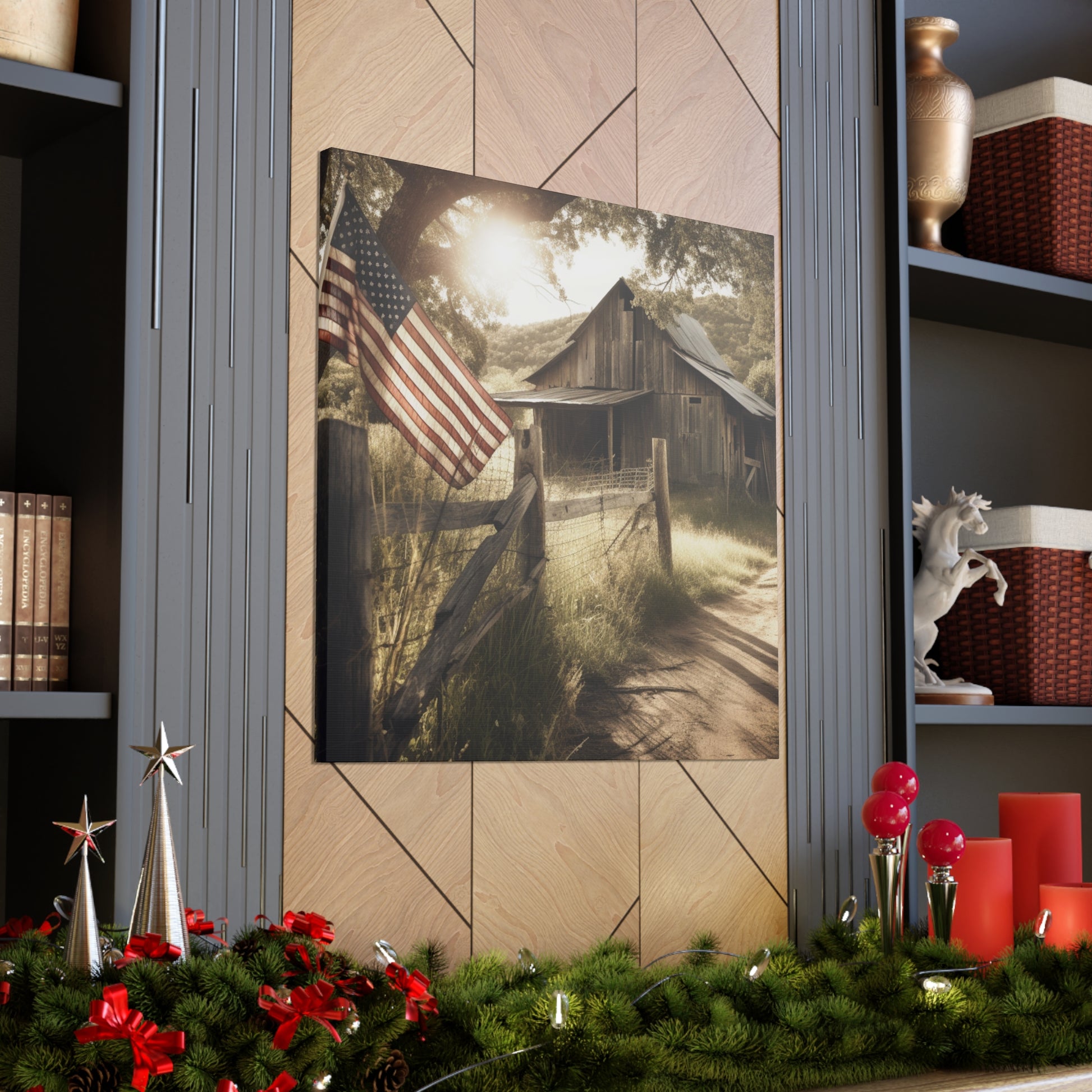 "Rustic American Farm" Wall Art - Weave Got Gifts - Unique Gifts You Won’t Find Anywhere Else!