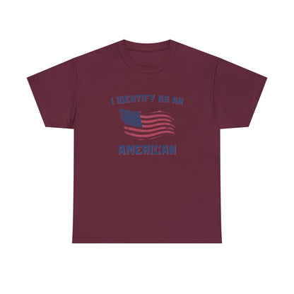 Graphic t-shirt for patriotic Americans with flag design
