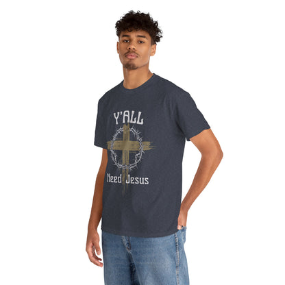 Comfortable and lightweight y’all need Jesus t-shirt for everyday wear
