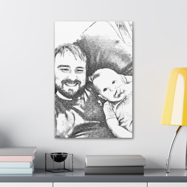 "Daddy & Son Photo" Custom Wall Art - Weave Got Gifts - Unique Gifts You Won’t Find Anywhere Else!