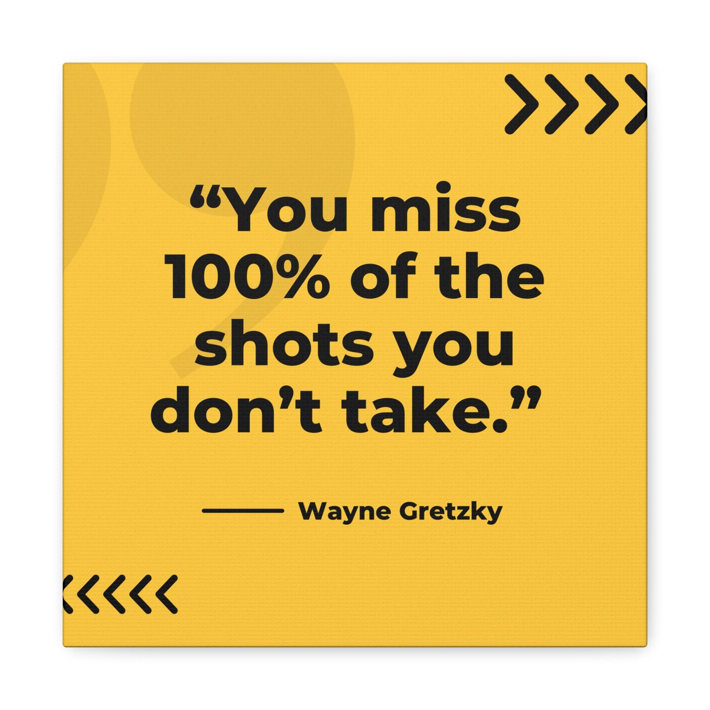 Bold Wayne Gretzky quote canvas for sports and success-driven spaces
