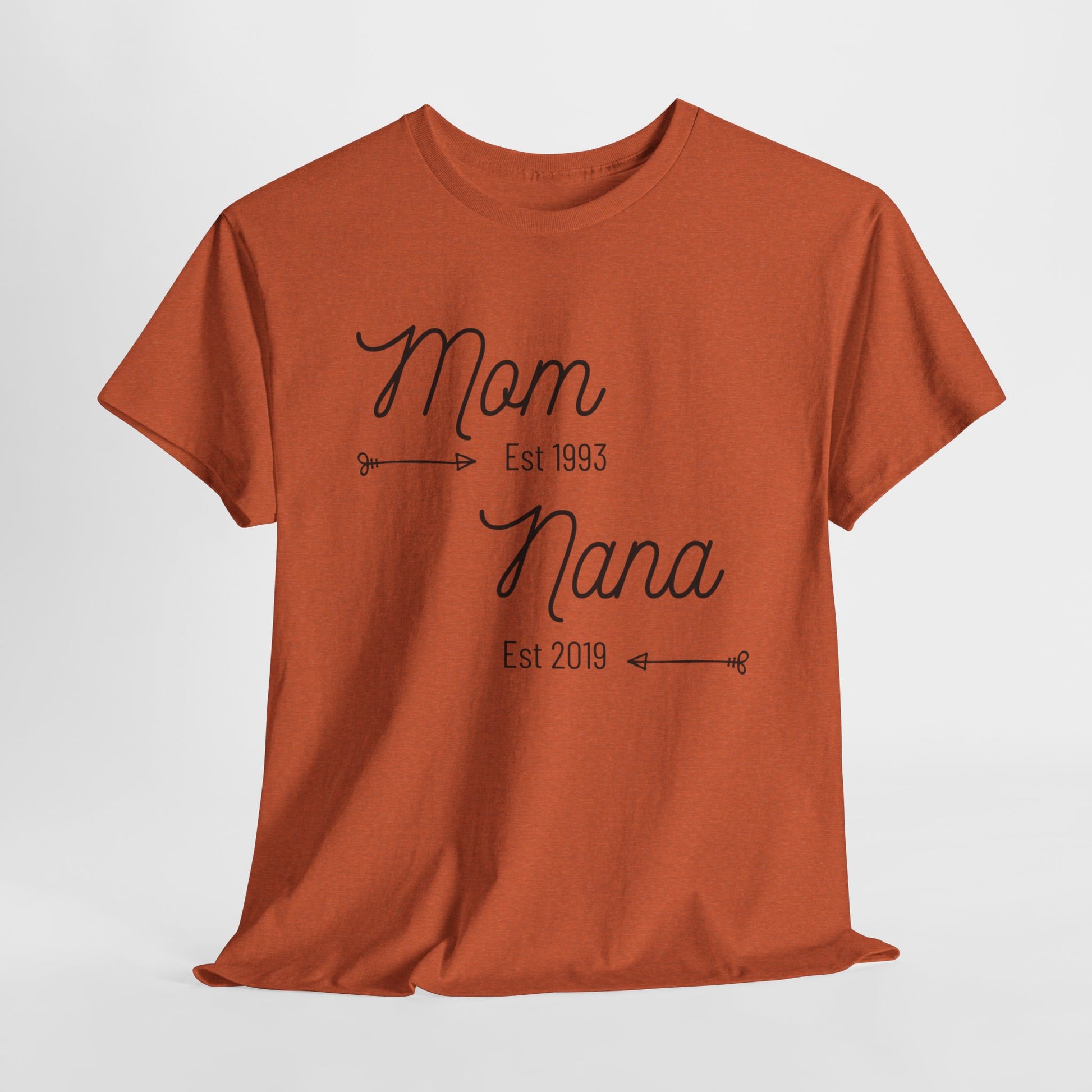 Custom mom and grandma milestone shirt
