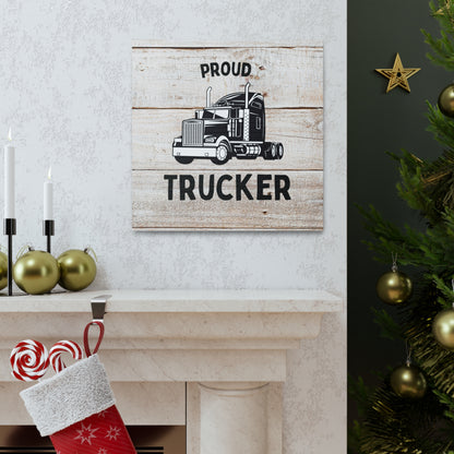 "Proud Trucker" Wall Art - Weave Got Gifts - Unique Gifts You Won’t Find Anywhere Else!