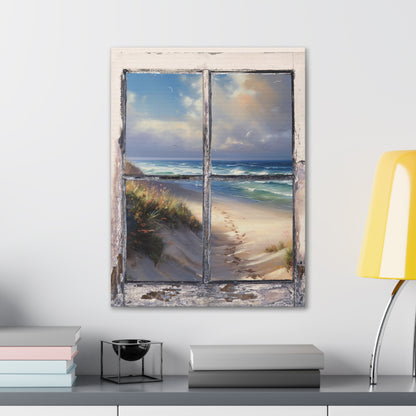 "Sandy Beach Window View" Wall Art - Weave Got Gifts - Unique Gifts You Won’t Find Anywhere Else!