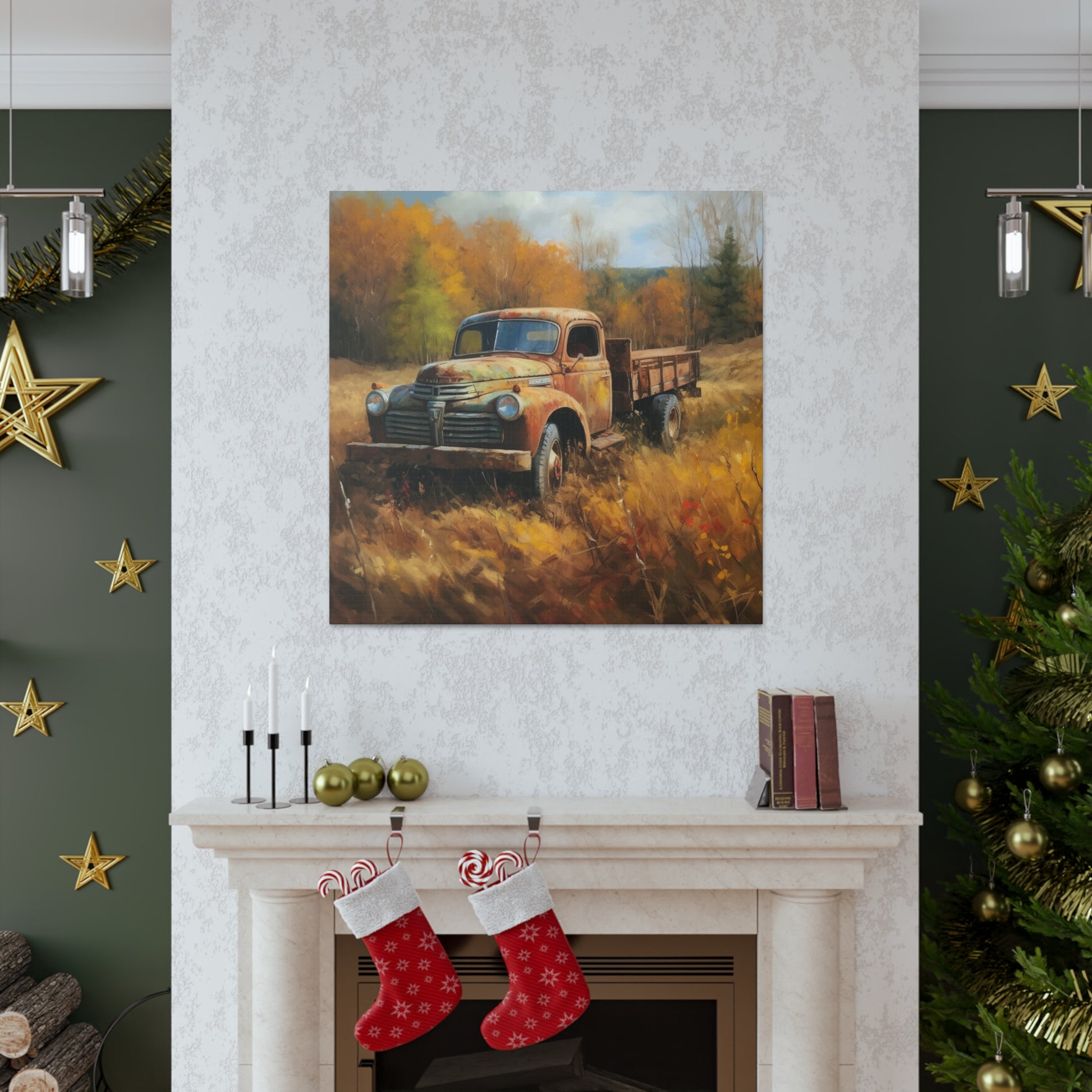 "Fall Farm Rustic Truck" Wall Art - Weave Got Gifts - Unique Gifts You Won’t Find Anywhere Else!