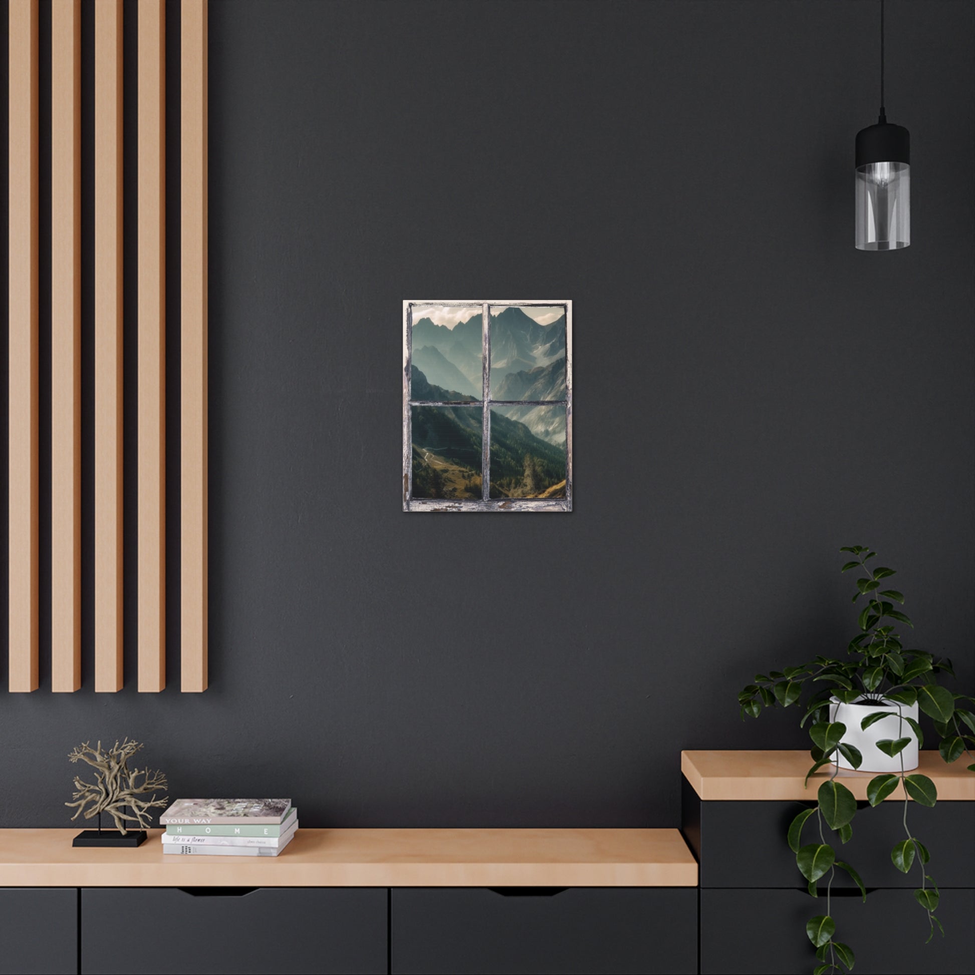 "Mountain Window View" Wall Art - Weave Got Gifts - Unique Gifts You Won’t Find Anywhere Else!